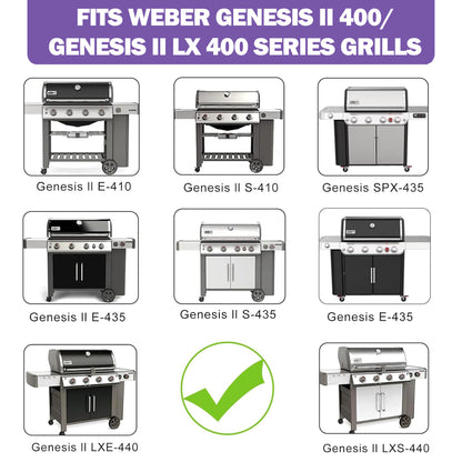 67490 Brenner für Weber Genesis II & II LX 400 Serie, Ersatzteile für Weber GS4 Genesis 2 E-410/E-415/S-410/S-415/S-435/LX E-440 & mehr, Weber Grill Ersatzteile, 49,5 cm