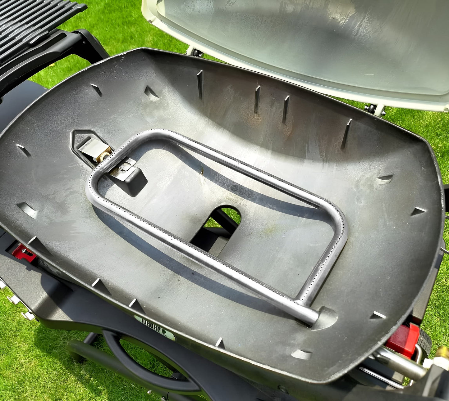 41862/60041 Brenner für Weber Q200/Q220/Q2000/Q2200 Grills, 52 cm, Edelstahl, Weber Q Grill Ersatzteile