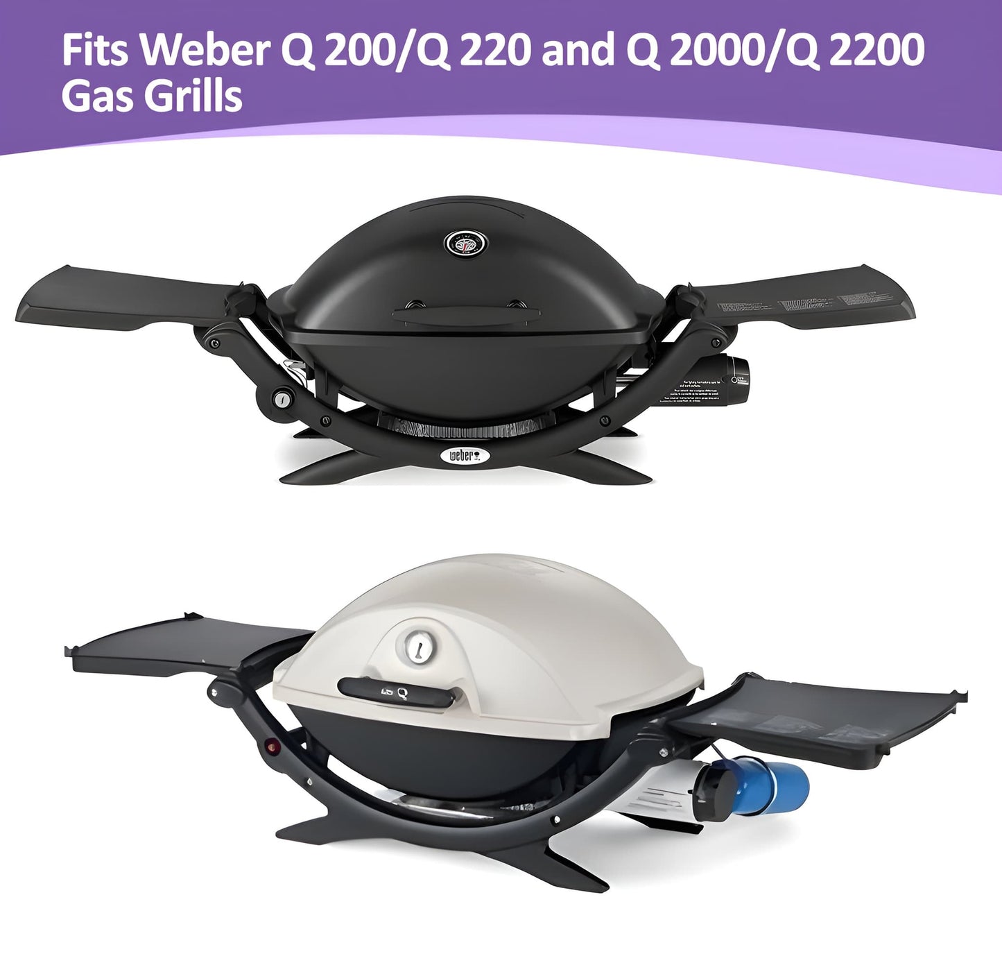 41862/60041 Brenner für Weber Q200/Q220/Q2000/Q2200 Grills, 52 cm, Edelstahl, Weber Q Grill Ersatzteile