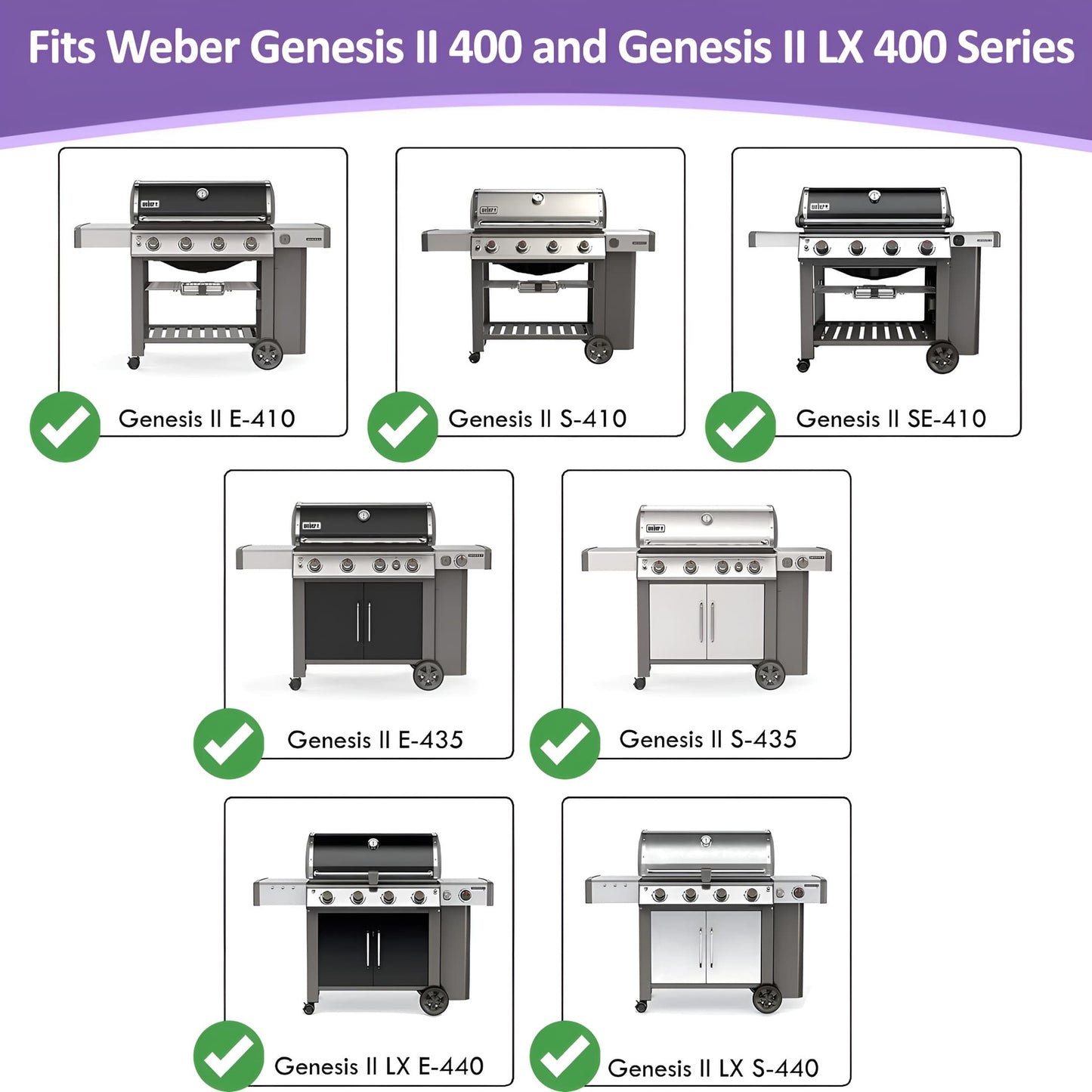 66045 Warming Rack for Weber Genesis II E/S-410, E/S-415, E/S-440 Grills (2017 - 2021), Stainless Steel