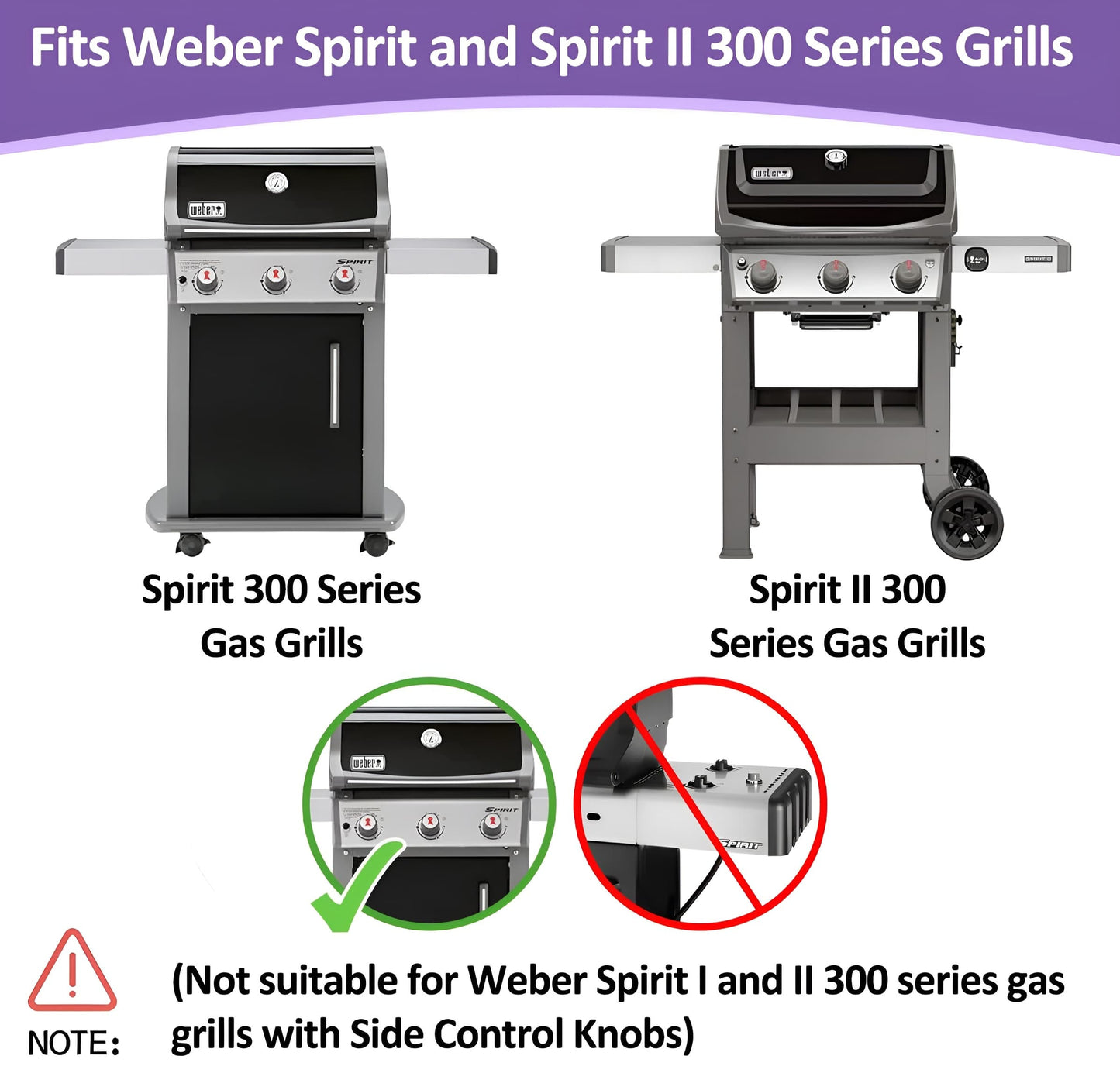 69787 Brenner für Weber Spirit 300, Spirit II 300 Serie (E-310/S-310/E-320/S-320/E-330/S-330), frontmontierte Bedienknöpfe, Weber Spirit 2 GS4 Teile
