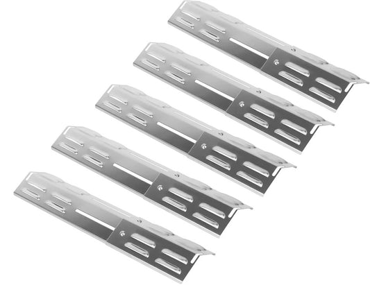 5-pack adjustable stainless steel heat tent flame tamers 29-42 cm for Weber, Napoleon, Char-Broil & gas grills.
