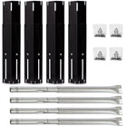Set of 4 Adjustable Porcelain Steel Burner Covers / Flavorizer Bars, and Stainless-Steel Burners (1.27 cm Diameter) for BBQ Gas Grills, Universal-Fit Parts