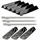 Flavorizer Bars, Burners & Heat Deflectors Set for Weber Genesis II 300 & Genesis 300 Series Grills (2017 & newer) - Fits Genesis II E-310, E-315, E-340 Grills, Porcelain-Enameled