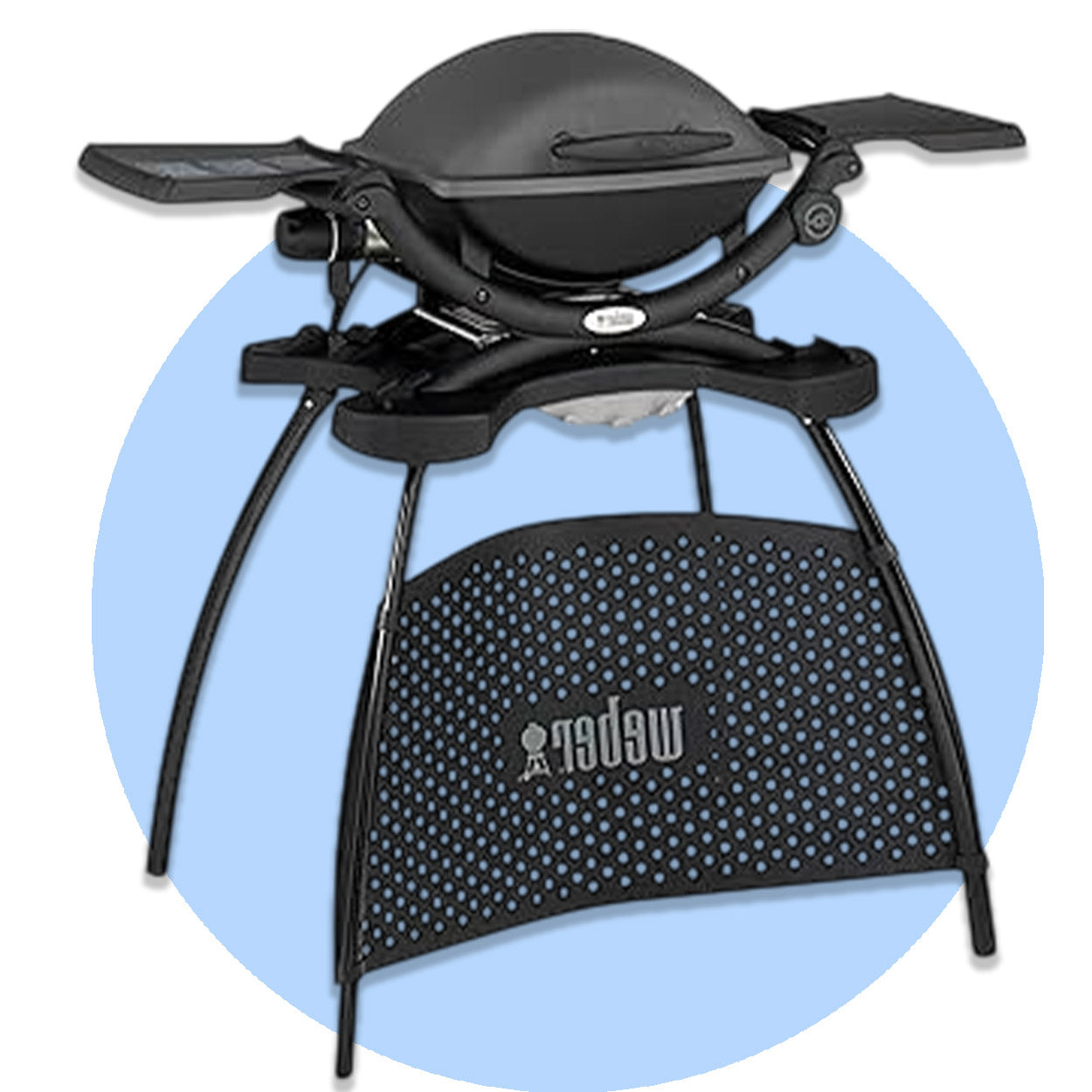 Image of Weber Q grill parts, including burners and spare grill grates. Tap to buy Weber Q100/Q200/Q300 series grill parts.