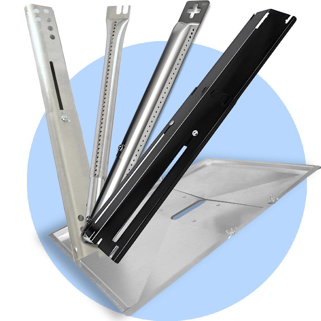 Buy Universal Adjsutable burners, flavorizer bars, heat plates, burner covers, grill grates, grease tray for your grill