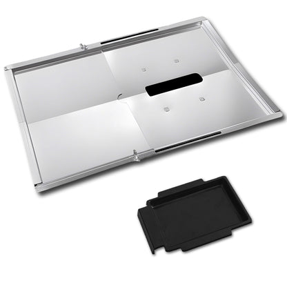 Verstellbare Auffangwanne / Fettwanne (30-46 cm) x 31 cm für kleine Grills – Universal passend für Weber, Napoleon, Landmann & viele mehr