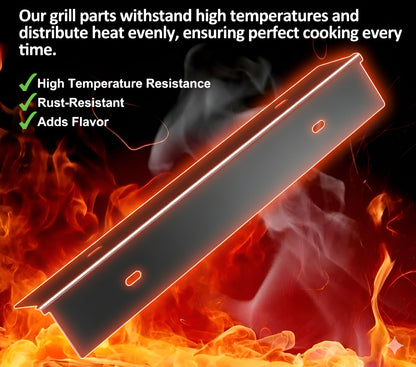 4er-Set Ersatz Flammenschutzeinsätze für Napoleon Freestyle 425 & Legend 425 Grills, porzellanemaillierter Stahl