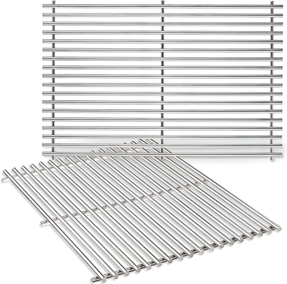 66095/66802/66805 Ersatz Grillroste für Weber Genesis II 300 und Genesis II LX 300 Serie Gasgrills, 47,63 cm x 33,66 cm Edelstahl Grillroste