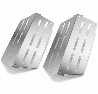 2-pack stainless steel heat deflectors for Weber Genesis 300 grills (2011-2016), replaces 7622.