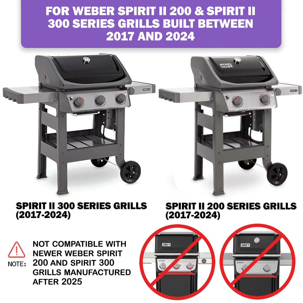 Stainless Steel Heat Deflector for Weber Spirit II 200 & 300 Series (Replaces 67060)