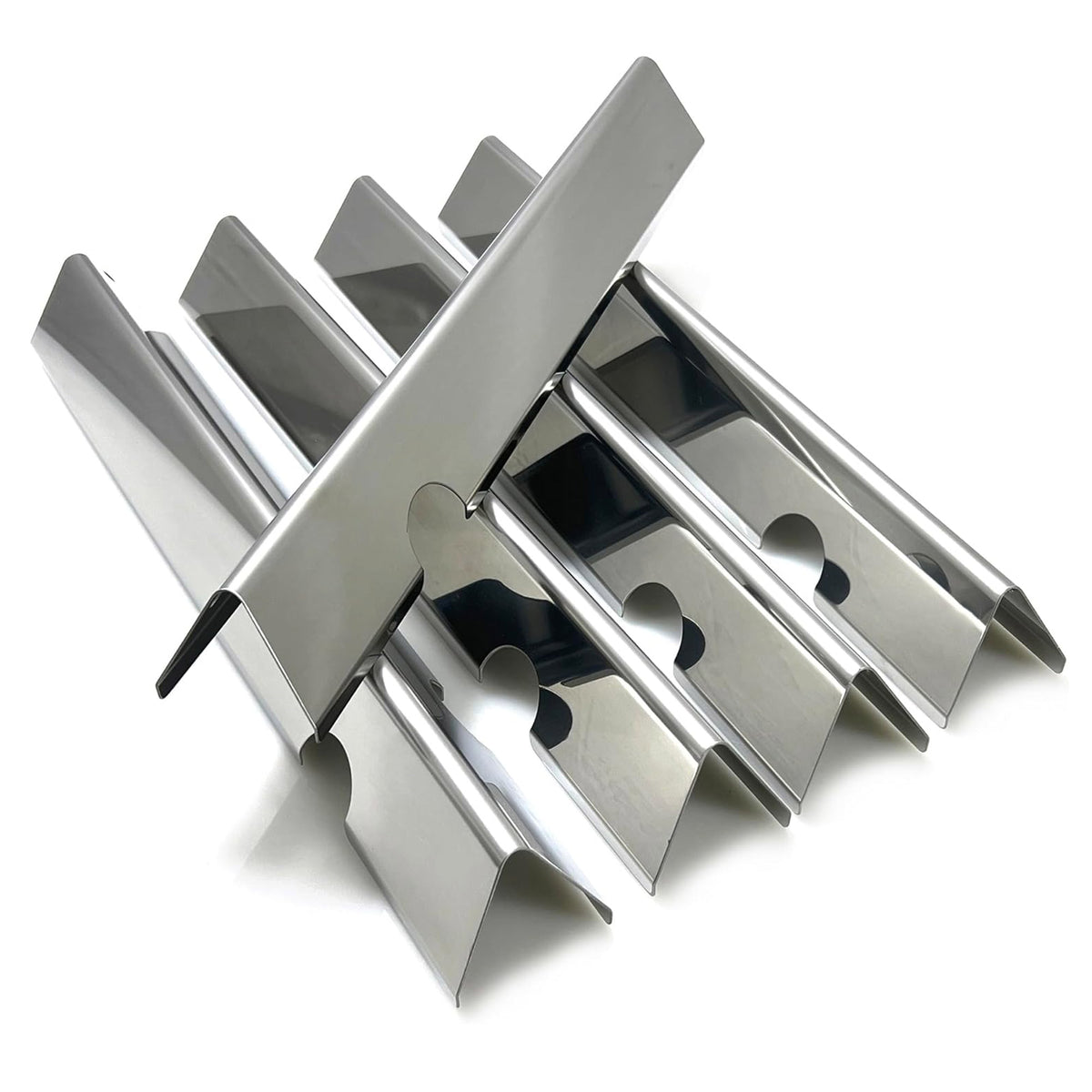 5-pack stainless steel flavorizer bars replacing Weber 66032/66795 for Genesis II 300 series gas grills.
