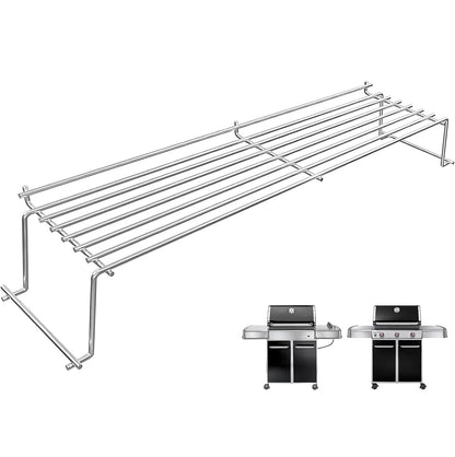 Stainless steel warming rack replacing Weber 65054 for Genesis 300 series gas grills