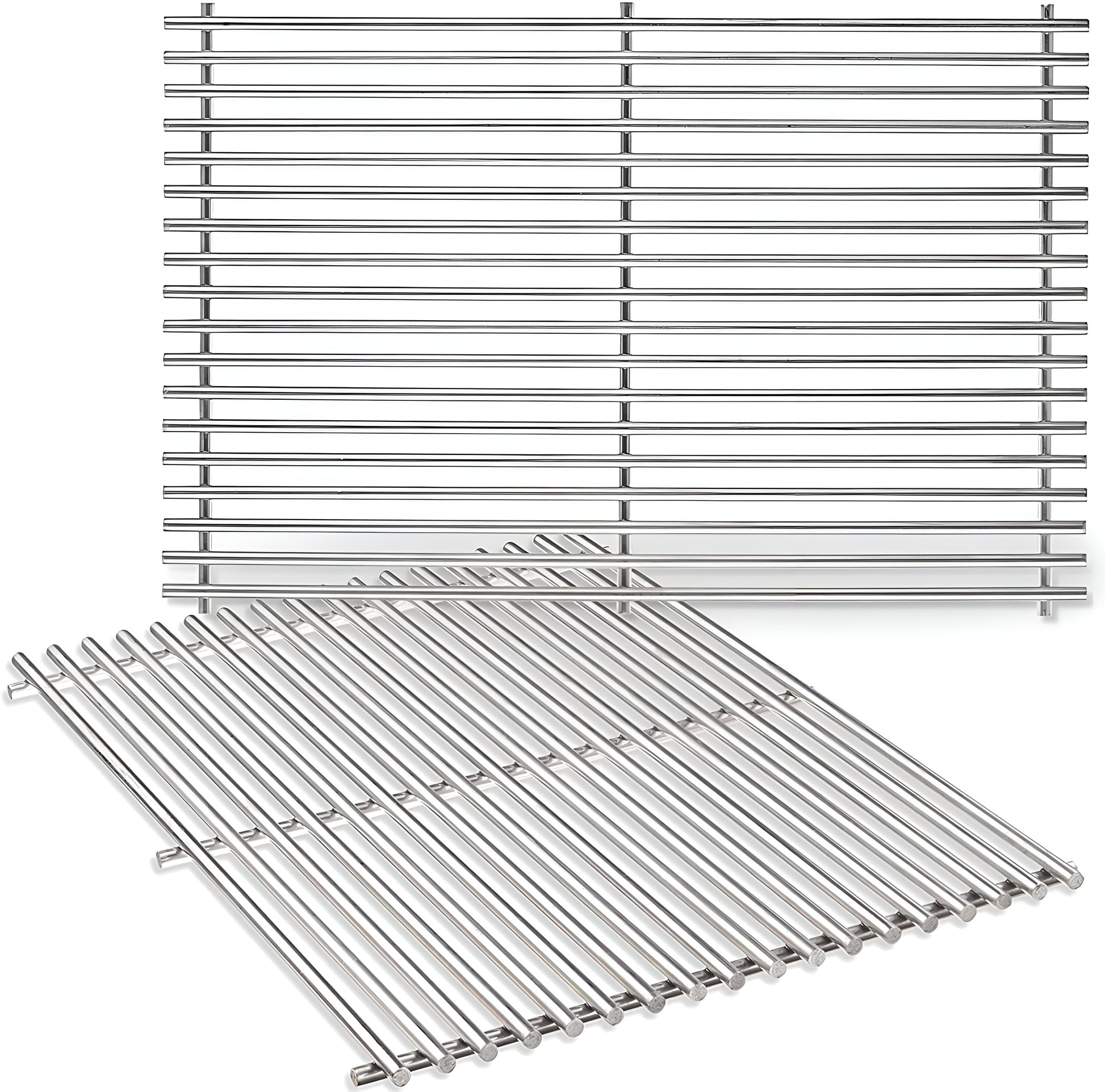 Stainless steel grill grates set replacing Weber 66095 & 66802 for Genesis II 300 & LX 300 series grills 2-pack.