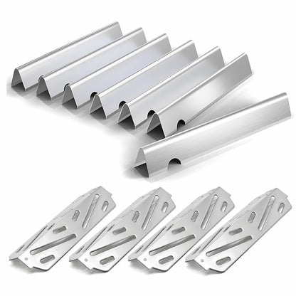 7 flavorizer bars & 4 heat deflectors kit replacing Weber 66033 & 66040 for Genesis II 400 series gas grills.