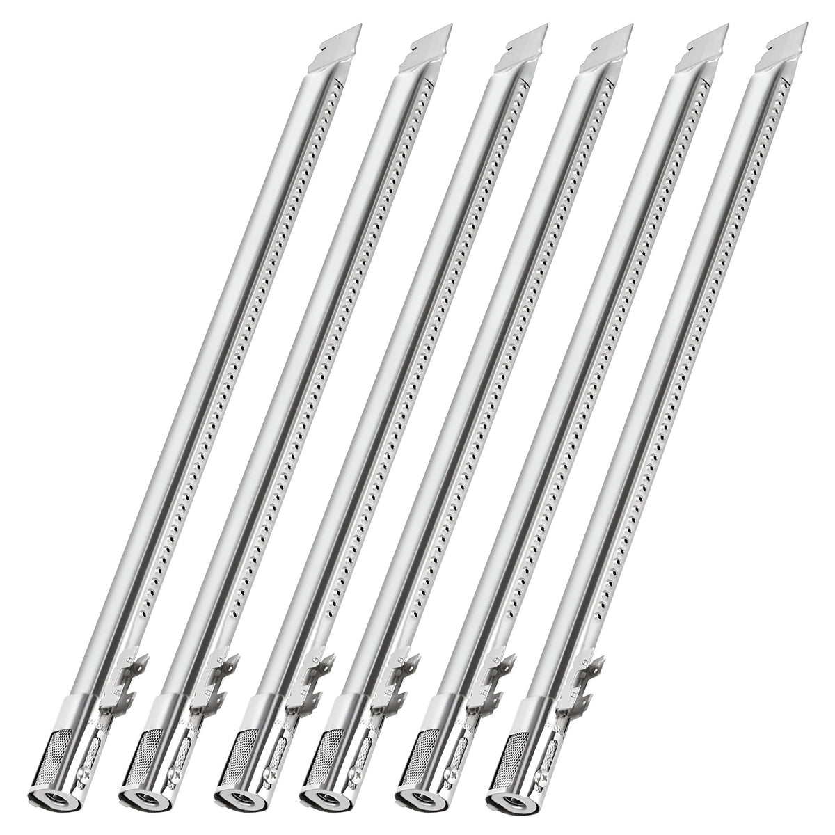 6-pack stainless steel burners replacing Weber 67491 for Genesis II 610 & LX 640 series 6-burner gas grills.