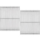 7521 / 7522, Replacement Grill Grates for Weber Spirit 200 Series (E-200, E-210, S-200, S-210), Spirit 500, Genesis Silver A & More, 38cm X 28.6 cm each, (Side-Mounted Burner Controls), Stainless Steel