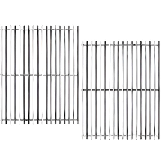 Stainless steel grill grates set replacing Weber 7521 & 7522 for side-control Spirit 200 & Silver A grills 2-pack.