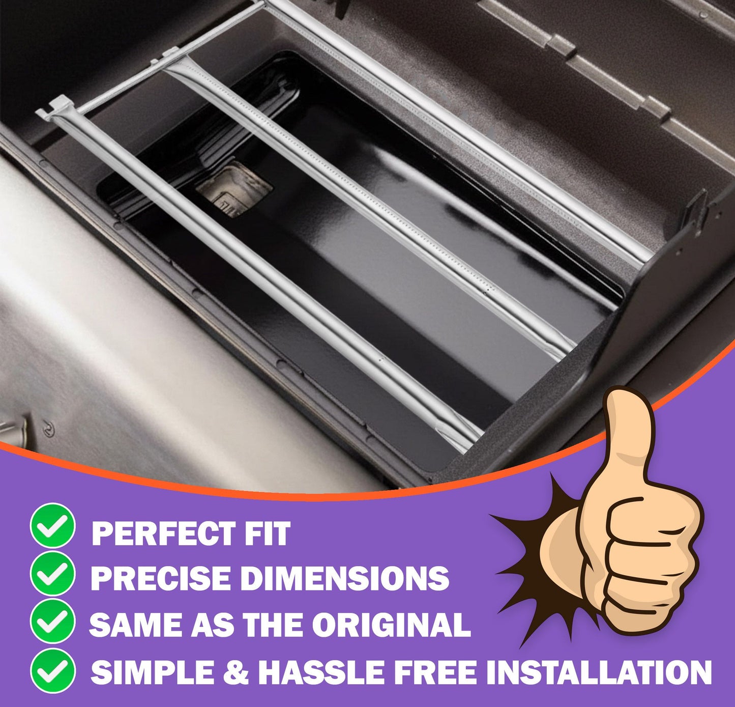 Grease Tray Set for Weber Spirit 300 Series Grills (2009-2012 Side Controls) | Fits E-310, E-320, EP-310, EP-320, SP-310 & More | Replaces 91354