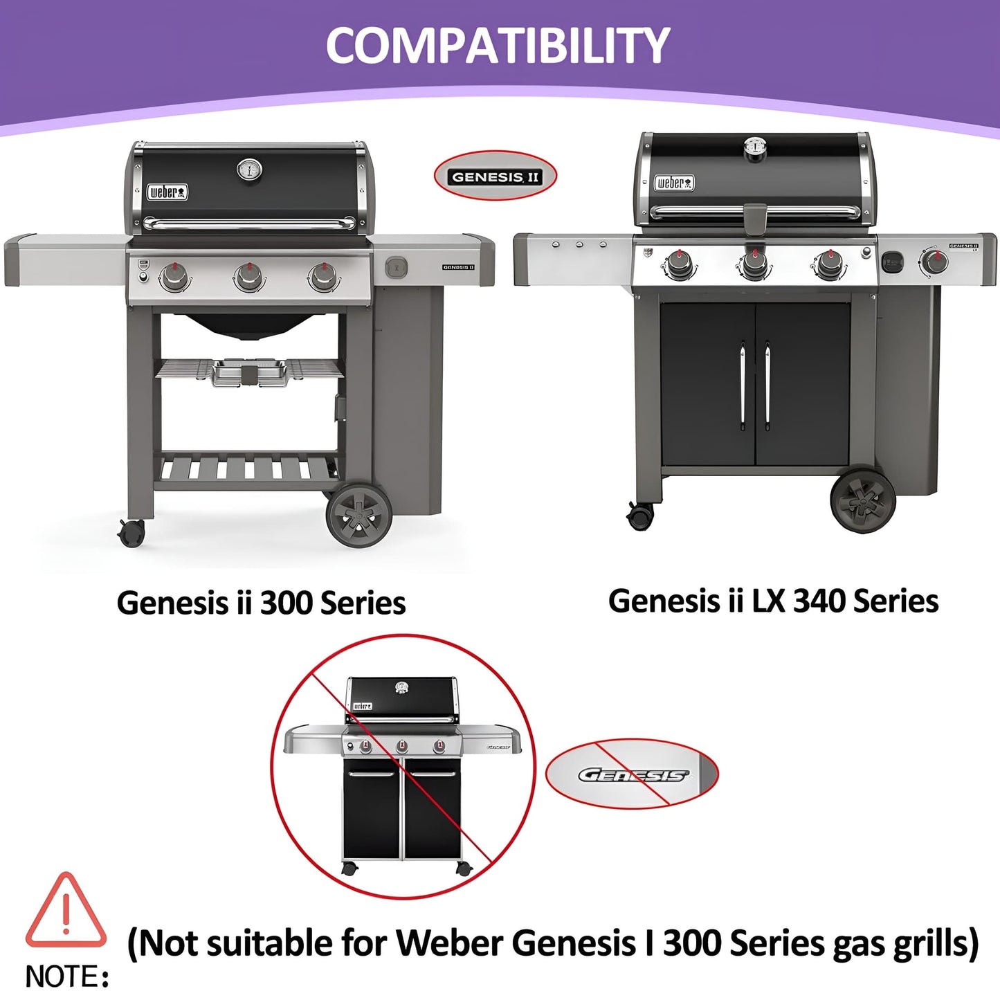 66040 Heat Deflector for Weber Genesis II 300 / LX 300 Series - Genesis II E-310/ E-315/ S-335 Grill Parts, Porcelain-Enameled  Steel