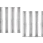 7521 / 7522, Replacement Grill Grates for Weber Spirit 200 Series (E-200, E-210, S-200, S-210), Spirit 500, Genesis Silver A & More, 38cm X 28.6 cm each, (Side-Mounted Burner Controls), Stainless Steel