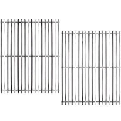 7521 / 7522, Replacement Grill Grates for Weber Spirit 200 Series (E-200, E-210, S-200, S-210), Spirit 500, Genesis Silver A & More, 38cm X 28.6 cm each, (Side-Mounted Burner Controls), Stainless Steel