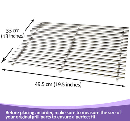 7528, Ersatz-Grillroste für Weber Genesis 300 Serie Gasgrills (E-310/E-320/S-310/S-320), 49,5 cm x 33 cm pro Rost, Edelstahl