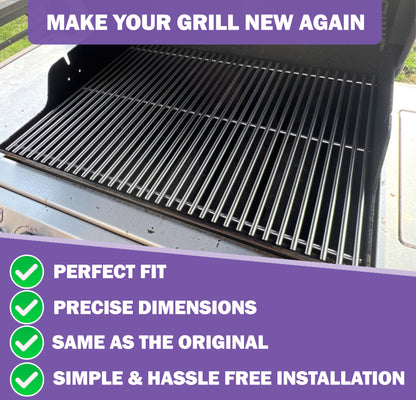 66095/66802/66805 Ersatz Grillroste für Weber Genesis II 300 und Genesis II LX 300 Serie Gasgrills, 47,63 cm x 33,66 cm Edelstahl Grillroste
