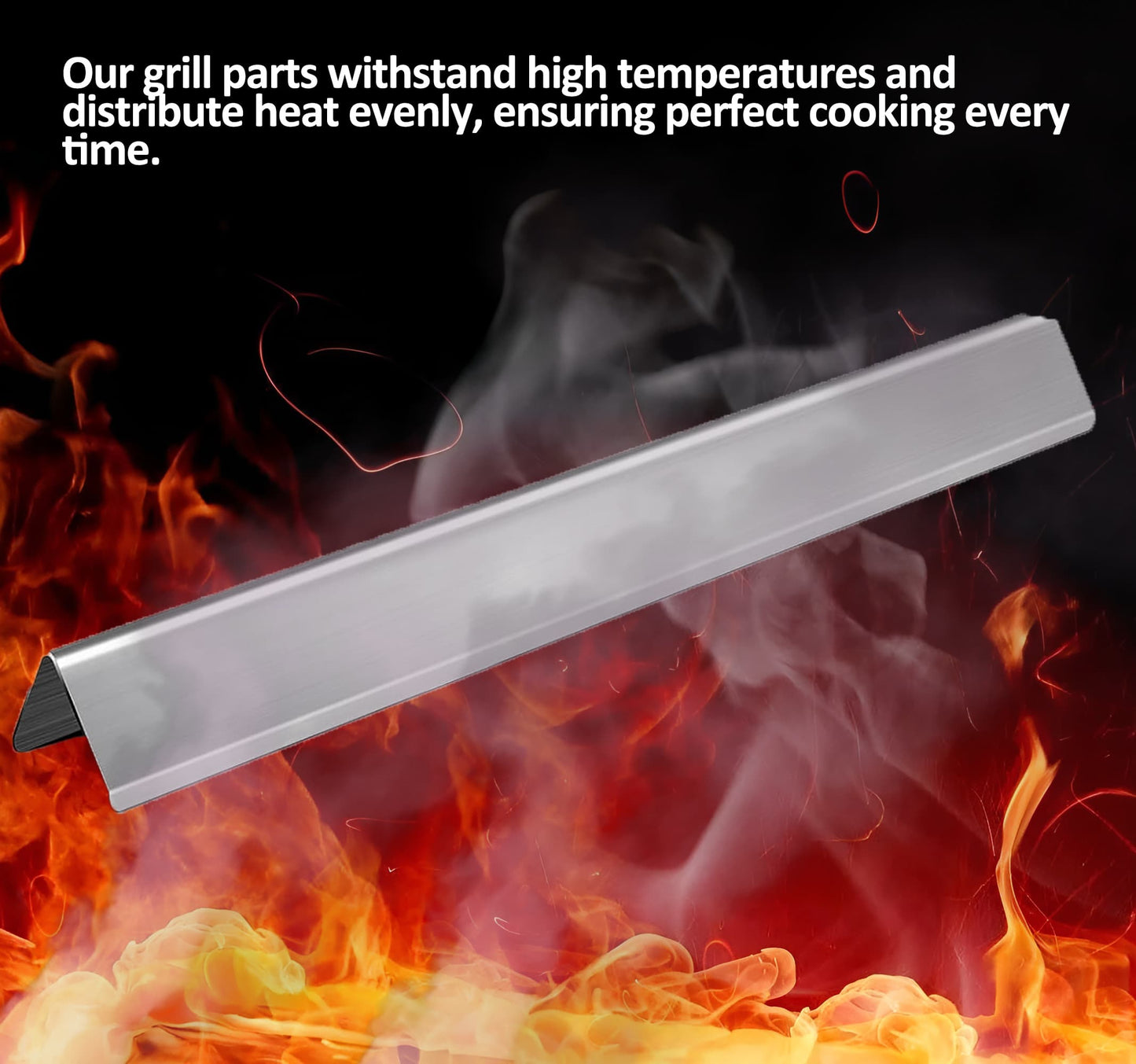 7620 / 7621 Flavorizer Bars (Brennerschutzbleche) für Weber Genesis 300 Series Gasgrills - E-310/E-320/E-330 (Frontmontierte Brennersteuerung), Edelstahl