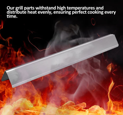 7620 / 7621 Flavorizer Bars (Brennerschutzbleche) für Weber Genesis 300 Series Gasgrills - E-310/E-320/E-330 (Frontmontierte Brennersteuerung), Edelstahl
