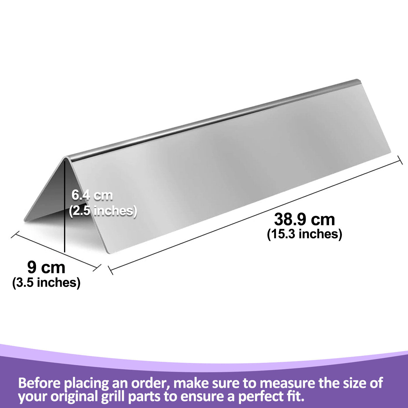7635 Flavorizer Bars for Weber Spirit 200 & Spirit II 200 Series with Front Control Panel, Spirit E-210, E-220, S-210, S-220, Weber Grill Parts, Stainless Steel