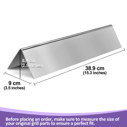 7635 Flavorizer Bars for Weber Spirit 200 & Spirit II 200 Series with Front Control Panel, Spirit E-210, E-220, S-210, S-220, Weber Grill Parts, Stainless Steel